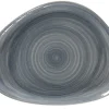 Assiette coupe plate triangulaire Jade porcelaine vitrifiée 32,6x25 cm stone Spot - RAK Discount