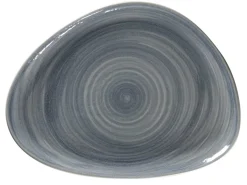 Assiette coupe plate triangulaire Jade porcelaine vitrifiée 32,6x25 cm stone Spot - RAK Discount