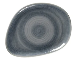 RAK Assiette coupe plate triangulaire Jade porcelaine vitrifiée 21,9x16,5 cm stone Spot Outlet