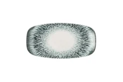 Assiette coupe rectangulaire noir porcelaine vitrifiée 30x15 cm Inked Lume - CHURCHILL Discount