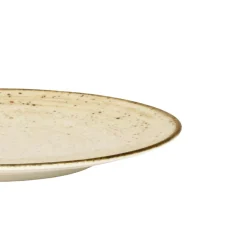 Assiette coupe rond beige porcelaine Ø 20 cm Lunéa - PRO.MUNDI Discount