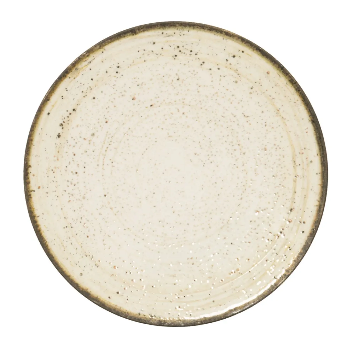Assiette coupe rond beige porcelaine Ø 27 cm Lunéa - PRO.MUNDI Discount