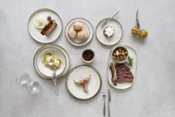 Assiette coupe rond beige porcelaine Ø 27 cm Lunéa - PRO.MUNDI Discount