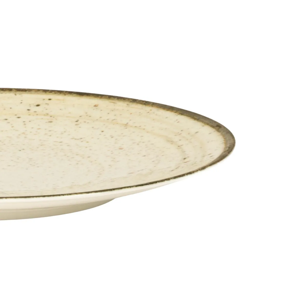 Assiette coupe rond beige porcelaine Ø 27 cm Lunéa - PRO.MUNDI Discount
