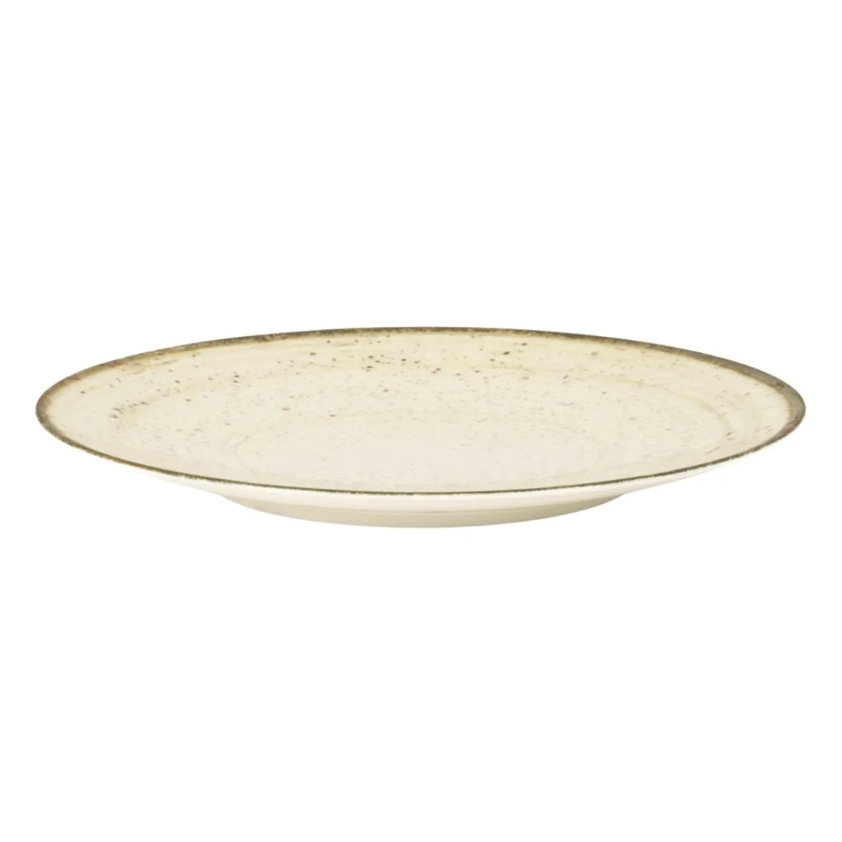 Assiette coupe rond beige porcelaine Ø 27 cm Lunéa - PRO.MUNDI Discount
