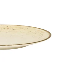 Assiette coupe rond beige porcelaine Ø 16 cm Lunéa - PRO.MUNDI
