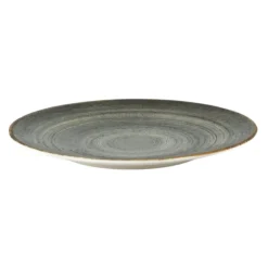 Assiette coupe rond gris anthracite porcelaine Ø 16 cm Terra - PRO.MUNDI New