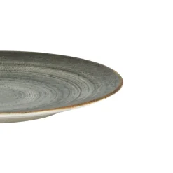 Assiette coupe rond gris anthracite porcelaine Ø 16 cm Terra - PRO.MUNDI New