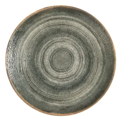 Assiette coupe rond gris anthracite porcelaine Ø 25 cm Terra - PRO.MUNDI Sale