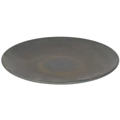 ACCOLADE Assiette coupe rond gris brun grès émaillé Ø 21 cm Enigma Online