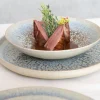 Assiette coupe rond gris grès émaillé Ø 17 cm Tropic - ACCOLADE New
