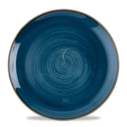 CHURCHILL Assiette coupe rond Java Blue porcelaine vitrifiée Ø 26 cm Stonecast Java Outlet