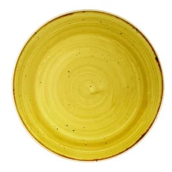 Assiette coupe rond Mustard porcelaine vitrifiée Ø 16,5 cm Stonecast Mustard - CHURCHILL Sale
