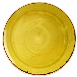 Assiette coupe rond Mustard porcelaine vitrifiée Ø 28,8 cm Stonecast Mustard - CHURCHILL Sale