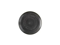 CHURCHILL Assiette coupe rond Raw Black porcelaine vitrifiée Ø 21,7 cm Stonecast Raw Outlet