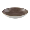 CHURCHILL Assiette coupe rond Raw Brown porcelaine vitrifiée Ø 21,7 cm Stonecast Raw