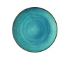 Assiette coupe rond Raw Teal porcelaine vitrifiée Ø 26 cm Stonecast Raw - CHURCHILL Clearance