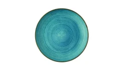 Assiette coupe rond Raw Teal porcelaine vitrifiée Ø 26 cm Stonecast Raw - CHURCHILL Clearance