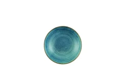 Assiette coupe rond Raw Teal porcelaine vitrifiée Ø 16,5 cm Stonecast Raw - CHURCHILL Outlet