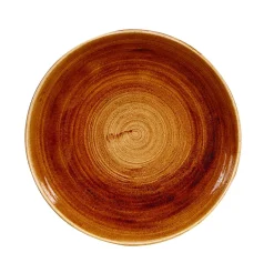 CHURCHILL Assiette coupe rond Vintage Copper porcelaine vitrifiée Ø 21,7 cm Stonecast Patina New