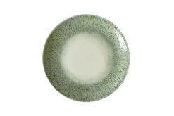 Assiette coupe vert porcelaine vitrifiée Ø 21,7 cm Butterfly - DUDSON Discount