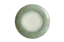 Assiette coupe vert porcelaine vitrifiée Ø 27 cm Butterfly - DUDSON Online