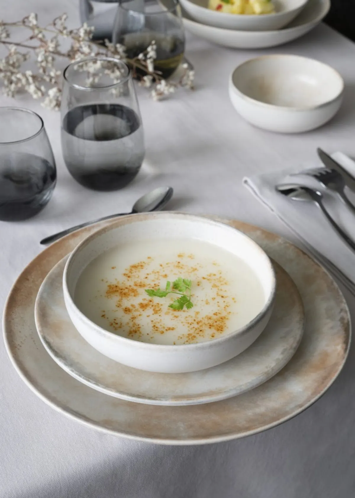 ACCOLADE Assiette creuse beige grès émaillé Ø 16 cm Sahara Best