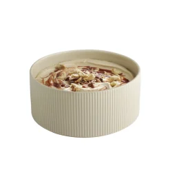 APS Assiette creuse bord droit rond beige porcelaine Ø 23 cm The Grid Outlet