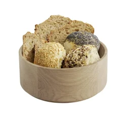 Assiette creuse bord droit rond beige bois Ø 16 cm The Grid - APS