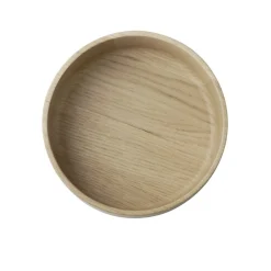 Assiette creuse bord droit rond beige bois Ø 16 cm The Grid - APS