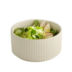 Assiette creuse bord droit rond beige porcelaine Ø 16 cm The Grid - APS Outlet