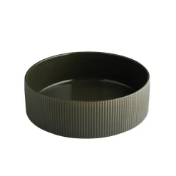 APS Assiette creuse bord droit rond marron porcelaine Ø 26 cm The Grid Sale