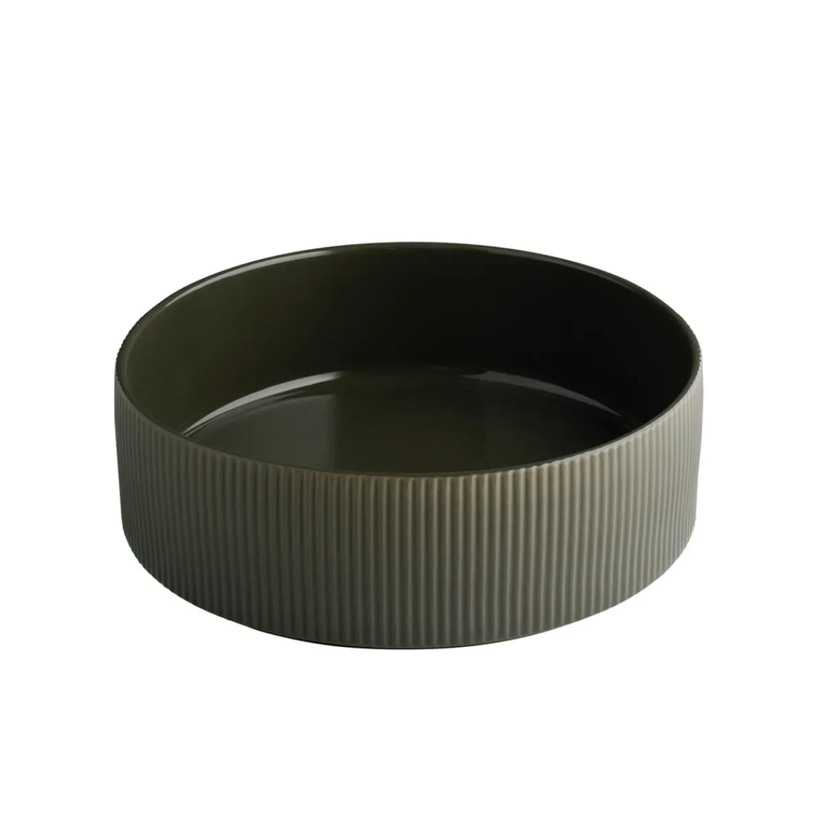 APS Assiette creuse bord droit rond marron porcelaine Ø 26 cm The Grid Sale