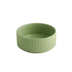 APS Assiette creuse bord droit rond vert porcelaine Ø 14 cm The Grid Best
