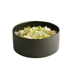 Assiette creuse bord droit rond marron porcelaine Ø 23 cm The Grid - APS New