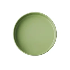 Assiette creuse bord droit rond vert porcelaine Ø 22 cm The Grid - APS Sale