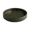 Assiette creuse bord droit rond marron porcelaine Ø 20 cm The Grid - APS New