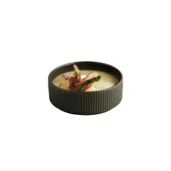 Assiette creuse bord droit rond marron porcelaine Ø 16 cm The Grid - APS Hot