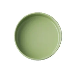 Assiette creuse bord droit rond vert porcelaine Ø 16 cm The Grid - APS Discount