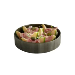 APS Assiette creuse bord droit rond marron porcelaine Ø 22 cm The Grid Clearance