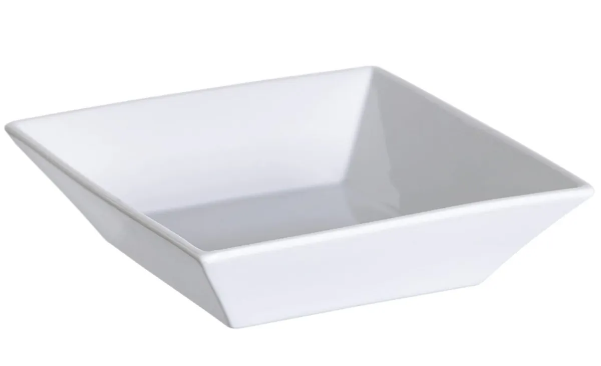 PRO.MUNDI Assiette creuse carré blanc porcelaine 20x20 cm Edina Hot