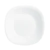 Assiette creuse carré blanc verre opal 22,8x22,8 cm Carine - LUMINARC Online