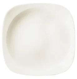 Assiette creuse carré ivoire porcelaine vitrifiée 21x21 cm Ska - RAK Discount
