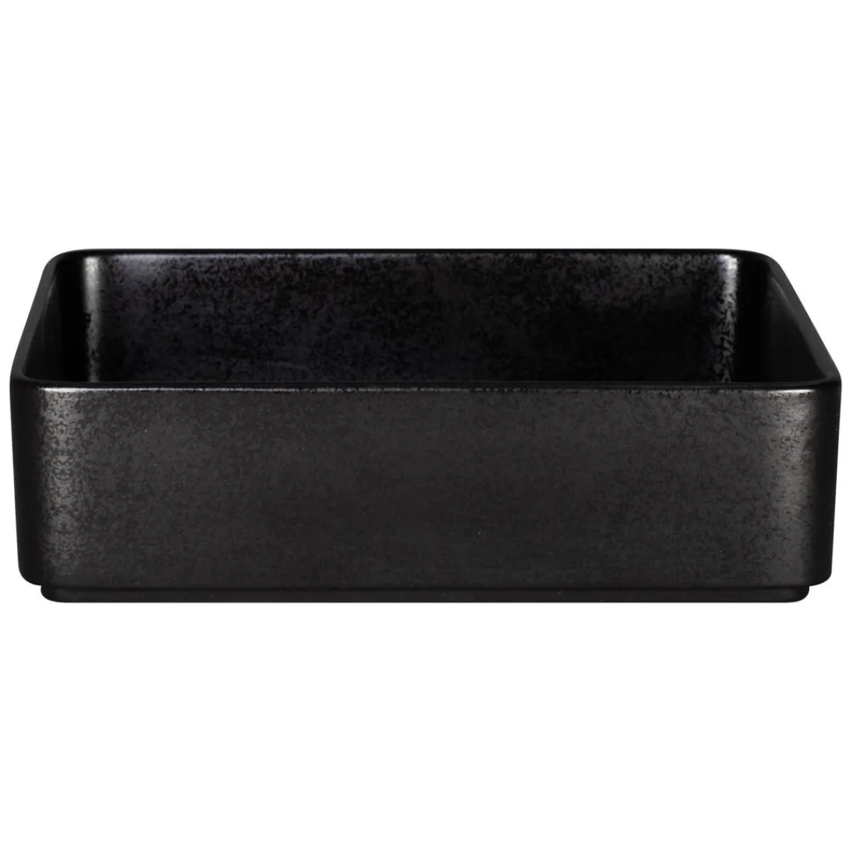 RAK Assiette creuse carré noir porcelaine 24x24 cm Fractal