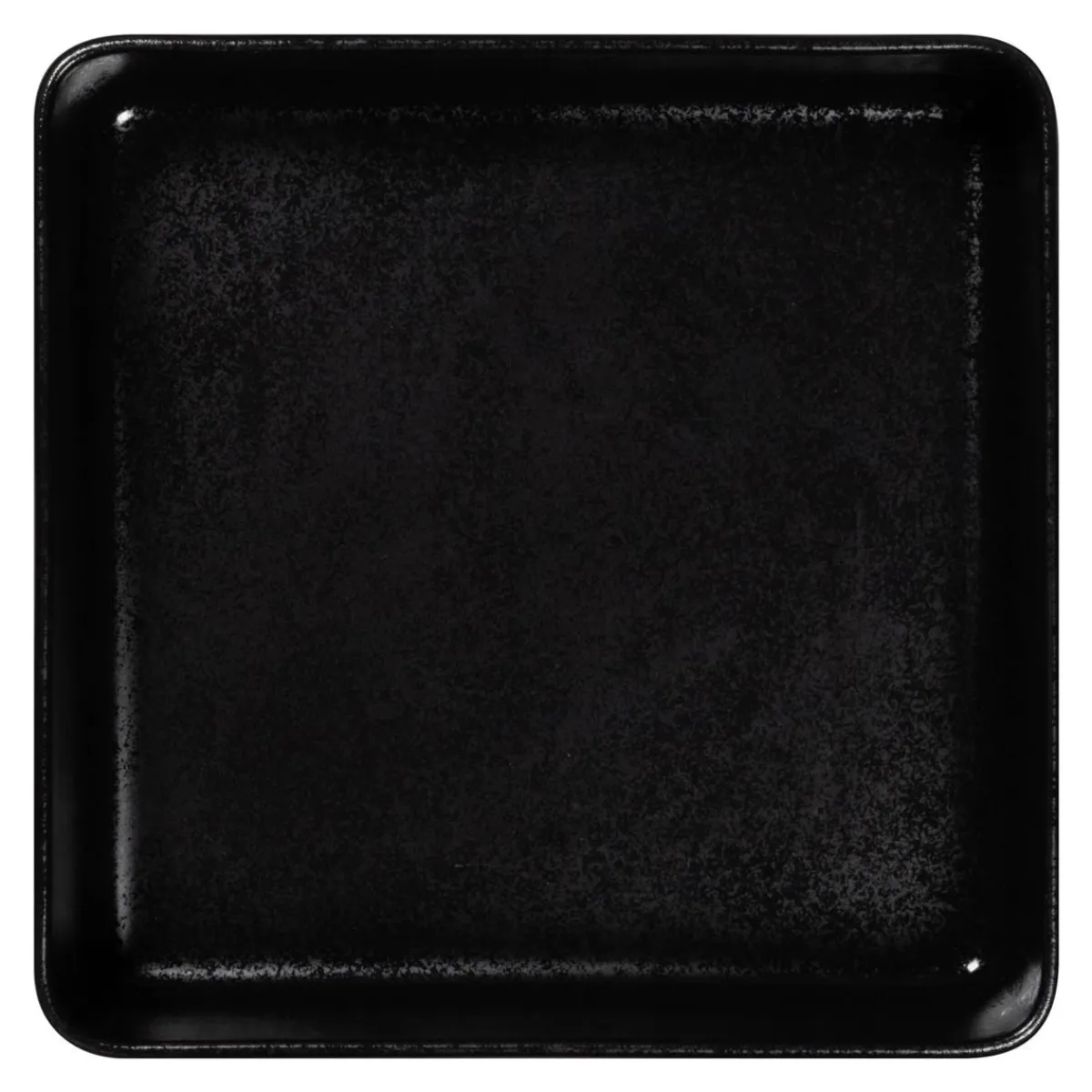 RAK Assiette creuse carré noir porcelaine 24x24 cm Fractal