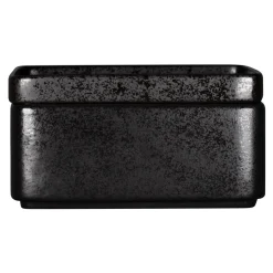 RAK Assiette creuse carré noir porcelaine 16x16 cm Fractal Outlet
