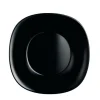 LUMINARC Assiette creuse carré noir verre trempé 21x21 cm Carine Hot