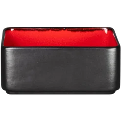 RAK Assiette creuse carré rouge porcelaine 16x16 cm Fractal Best