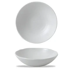 DUDSON Assiette creuse organique blanc porcelaine vitrifiée Ø 25 cm White Online