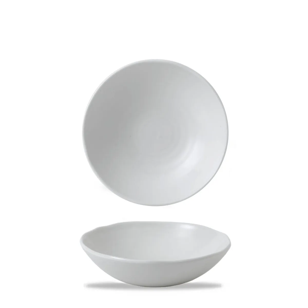 DUDSON Assiette creuse organique blanc porcelaine vitrifiée Ø 14,2 cm White Online